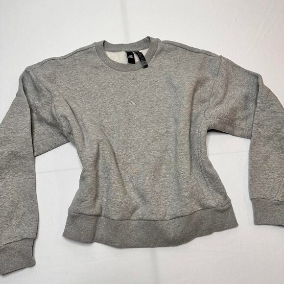 Women’s Adidas Size XS Vintage Grey Sweatshirt With Embroidered Logo - Picture 4 of 5